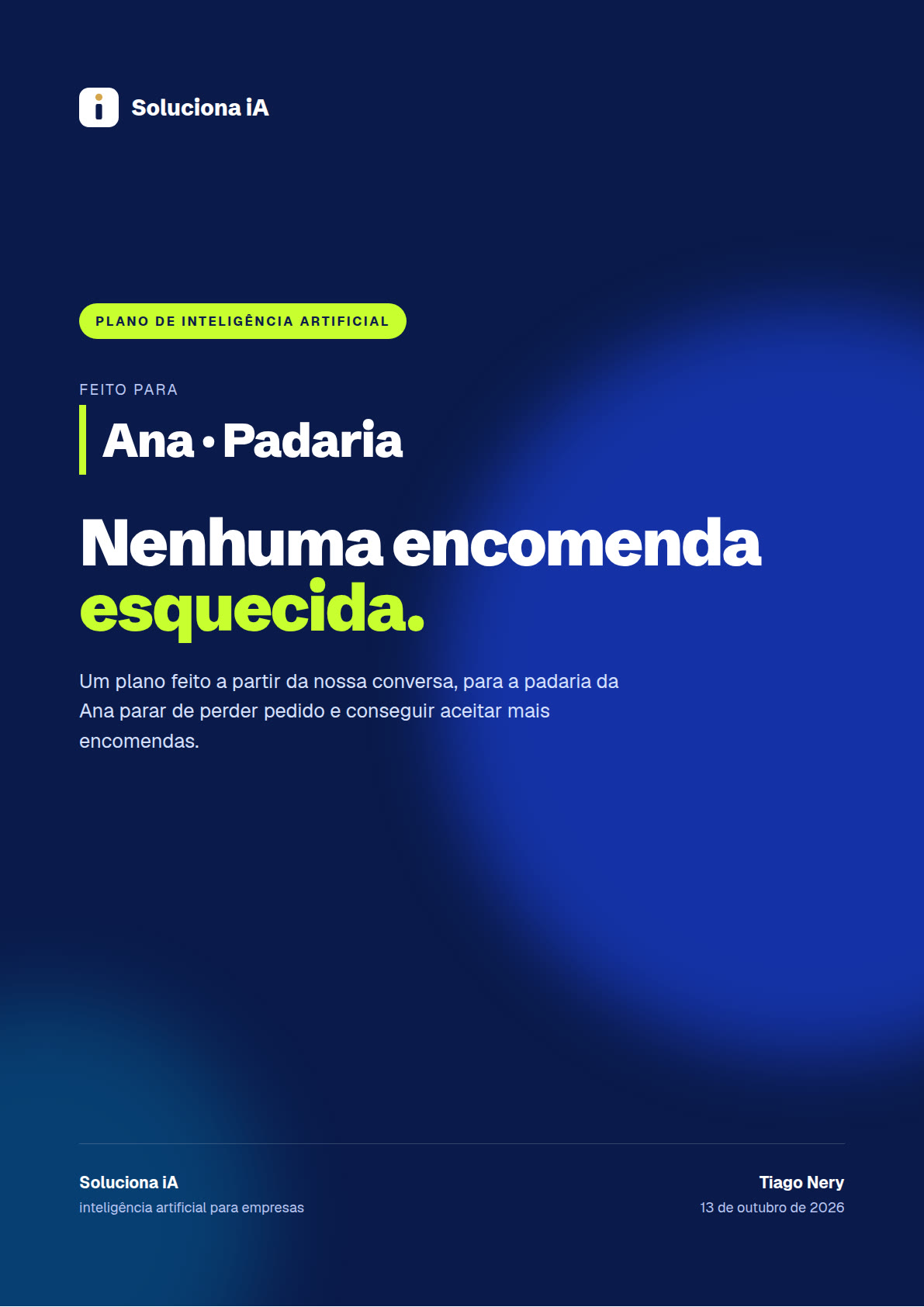 Página 1 do plano de exemplo